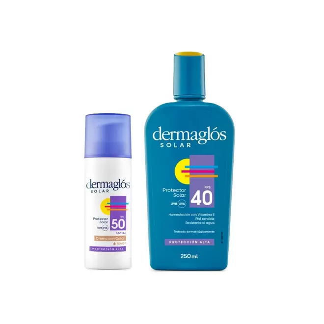 Kit Solar Facial Color Claro + Corporal