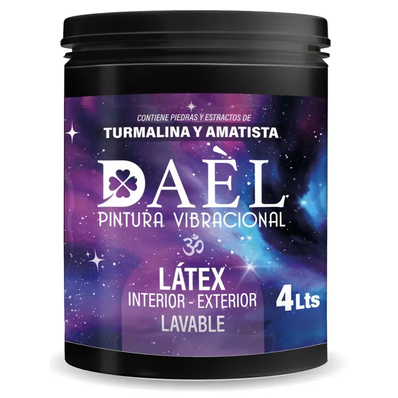 Pintura Vibracional Latex Int / Ext Super Lavable 4 Lts Dael