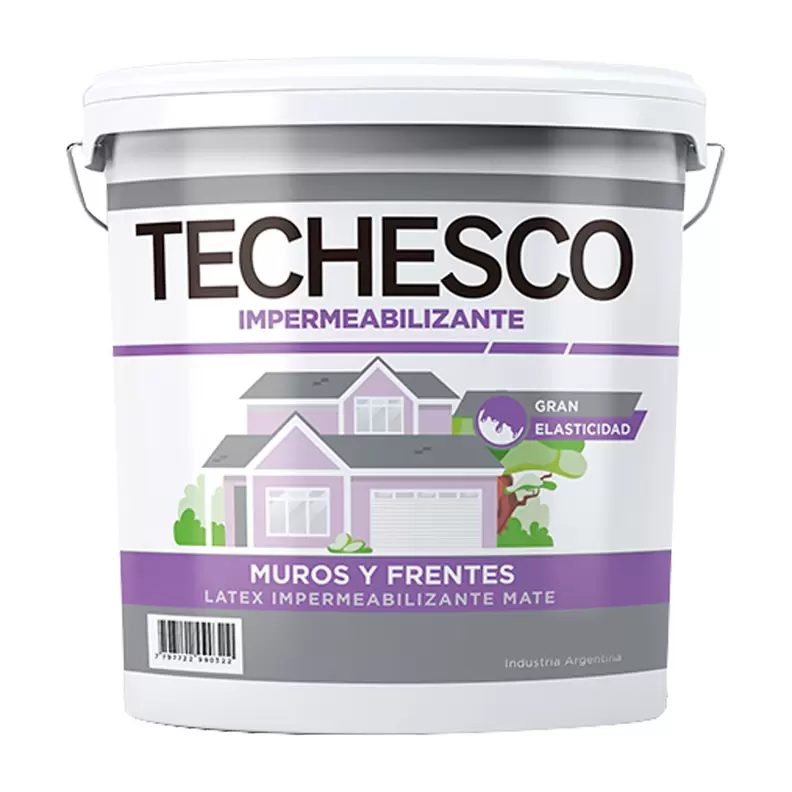 Techesco Pintura Frentes Y Muro Impermeabilizante Mate 20lts