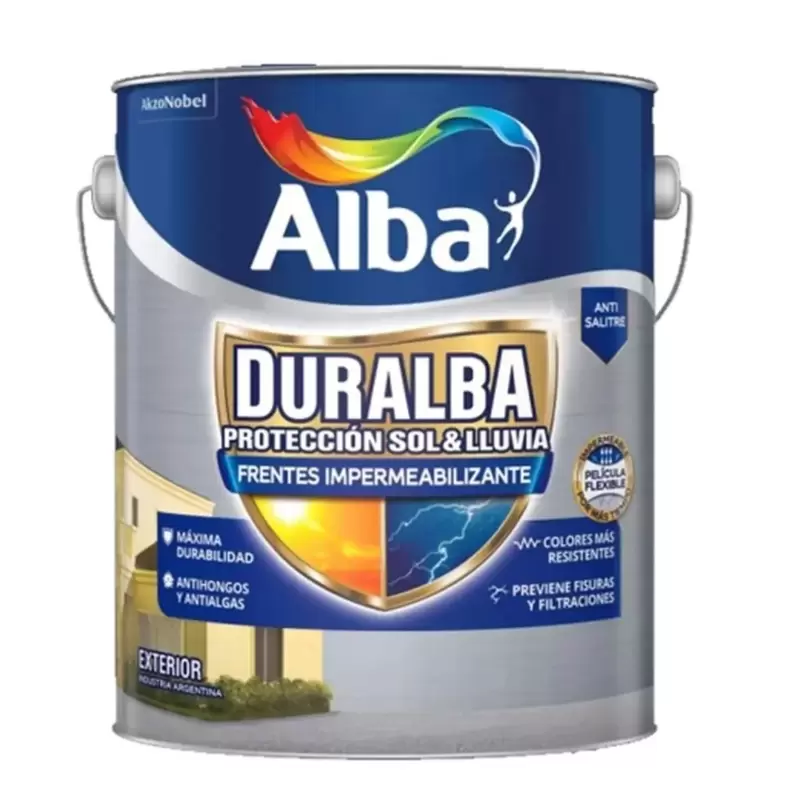 Duralba Frentes Y Muros Pintura Impermeabilizante20 Lts Blanco