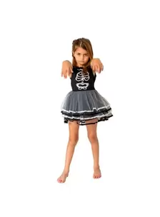 Disfraz Halloween Nena Esqueleto Blanco