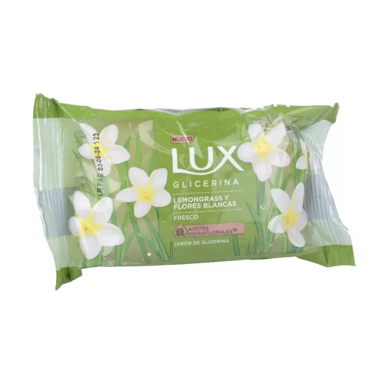 Jabón Tocador Lux Glicerina Lemon y Flores 90G