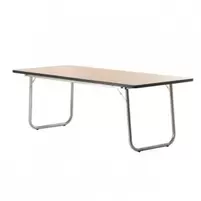 AIMARETTI MESA QUINCHO 0,90X2,40 B.METALICA CAñO GRIS TAPA WENGUE