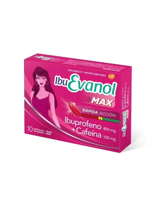 IBUEVANOL - Max Rápida Acción x 10 Cápsulas Blandas