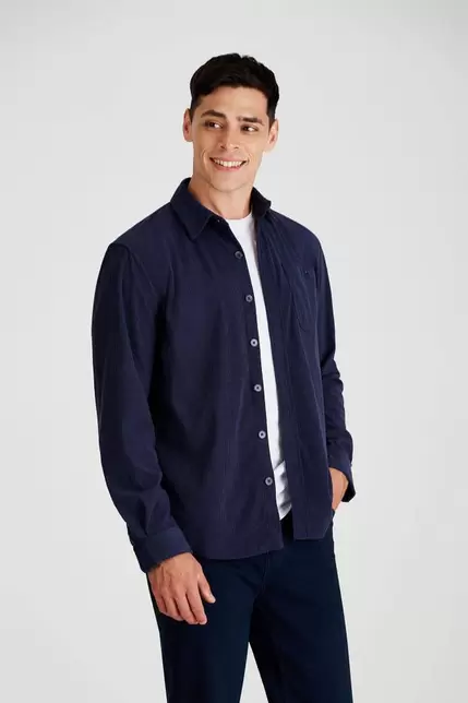 Camisaco Corderoy Azul Marino