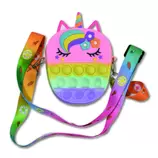 Cartera Pop It Unicornio Diseño Con Correa