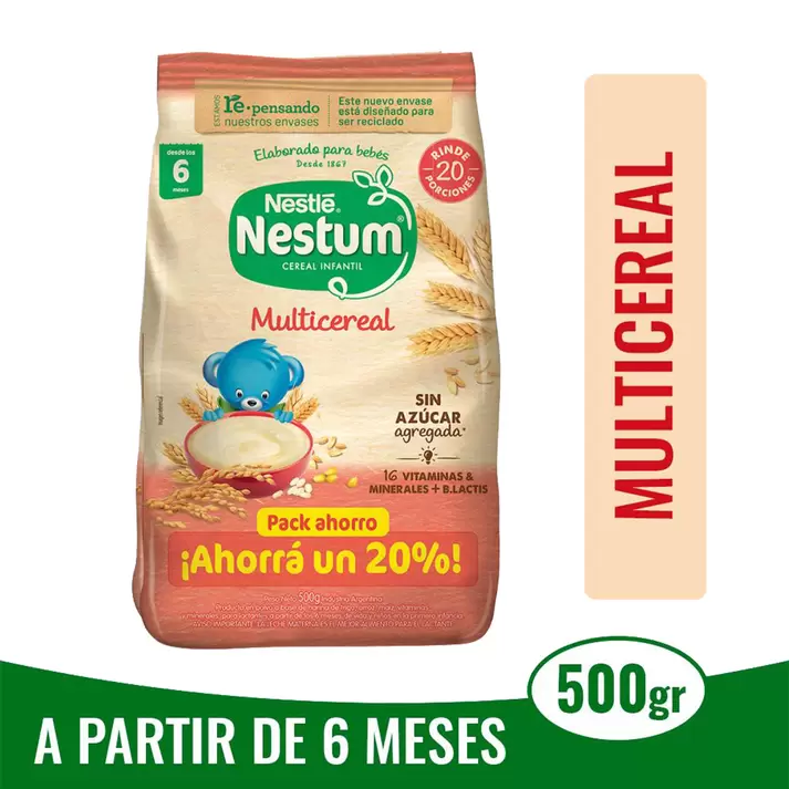CEREAL NESTUM MULTICEREALES S/AZU 500G