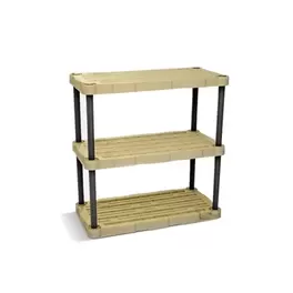 Estantería Plástica Reforzada X 3 Estantes Colombraro Beige