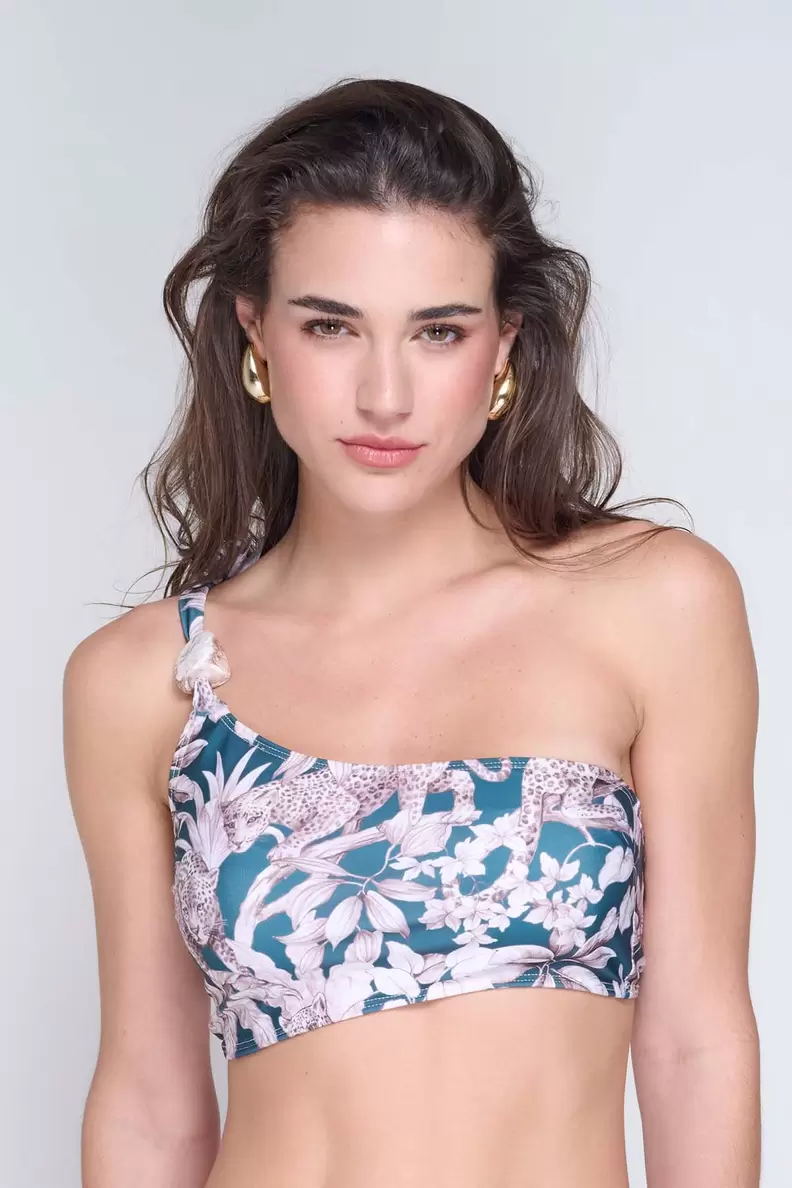 Bandeau Un Hombro Con Lazo y Piedra Jeddah