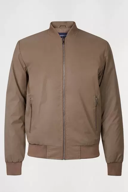 Campera microfibra bomber marrón oscuro