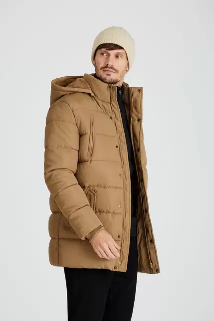Campera inflada larga Khaky