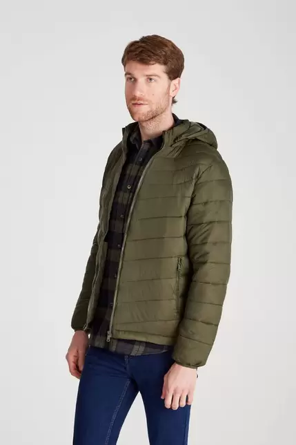 Campera inflada clásica verde