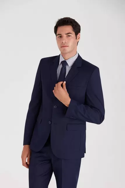 Traje SS100 Liso Slim azulino