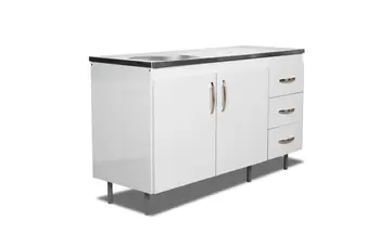 (D) Bajo Mesada Arco 1.40 C/ 3 Caj Blanco
