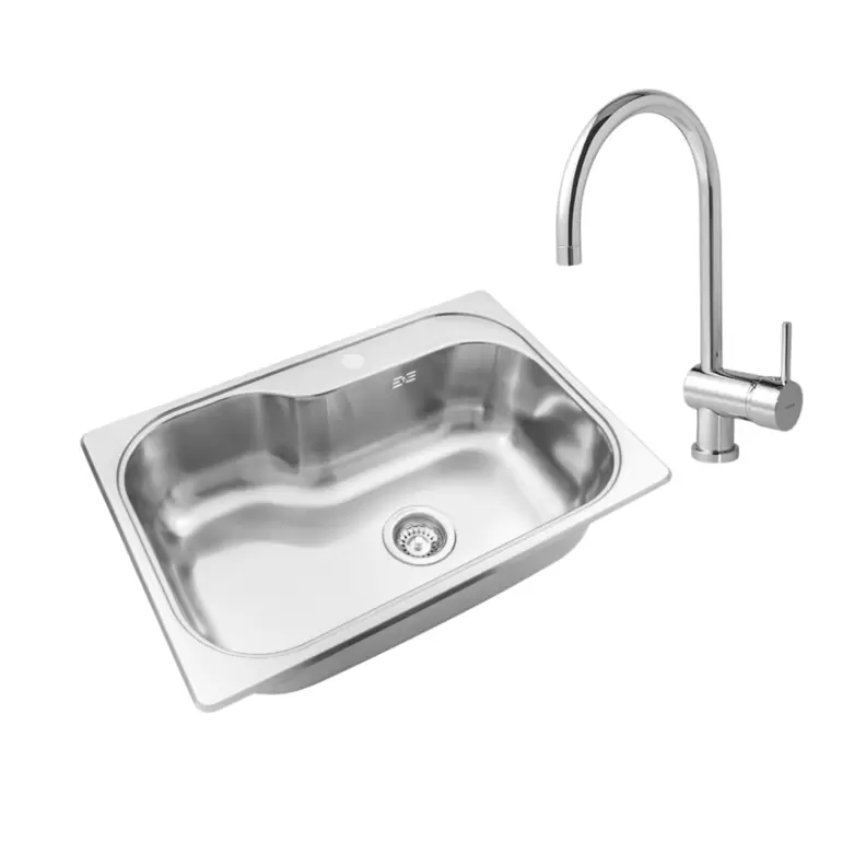 Pileta Johnson SI71A + Griferia Marbella Peirano 20-121