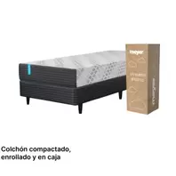 Sommier y Colchón en Caja 1 Plaza y Media Espuma Meyer Dream Compact (090x190)