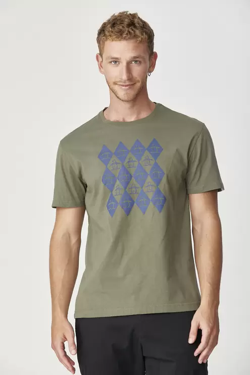 Ss Diamond Print Tee