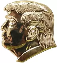 President Donald Trump Pin, Gold Plated Lapel Pins, 1.2" x 1.2", 1 Pack