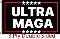 Vrogadso Ultra Maga Flags Mega Trump 2024 2022 Anti Biden Double Sided 3 Ply 3X5 Feet Outdoor Flag