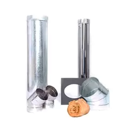 Kit Complemento Tromen Pared Acero Inox 4” 05-000-091