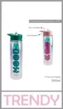 Botella plástica Trendy estampada de 550ml