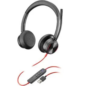 Auricular con Micrófono Poly Blackwire 8225 USB-A + Adaptador USB C-A