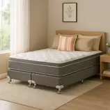 Conjunto Sommier Maxiking Crepúsculo Espuma 200x200cm.