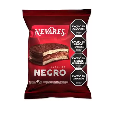 ALFAJOR NEVARES NEGRO X 45 GR.
