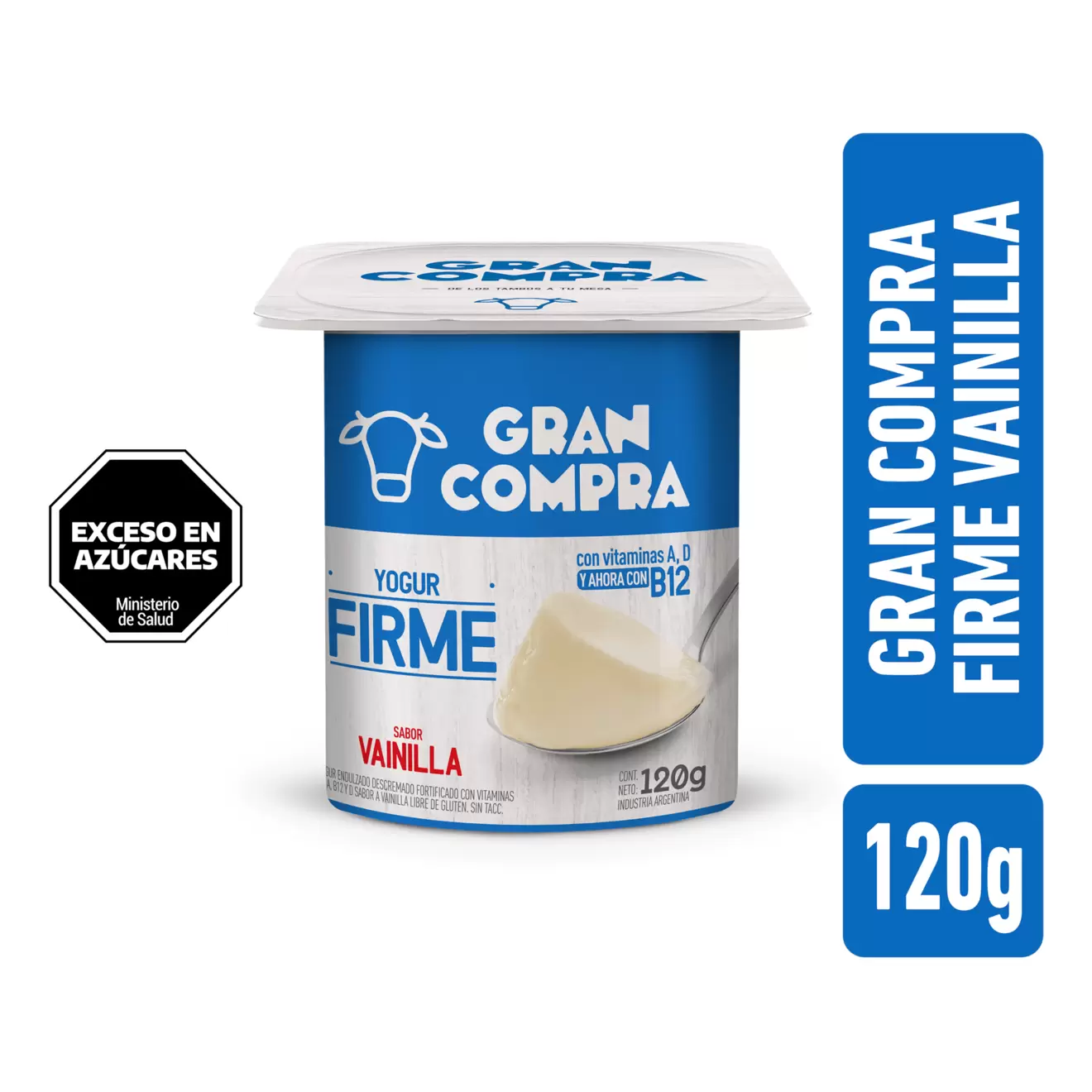 Yogur Firme Vainilla Gran Compra 120Gr