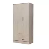 Placard 3 puertas 2 cajones fresno blanco ricchezze