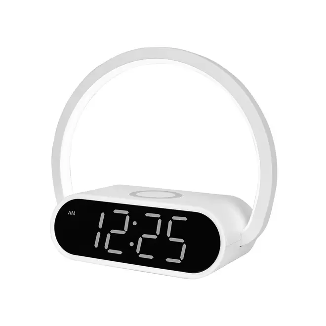 velador vulcano reloj despertador