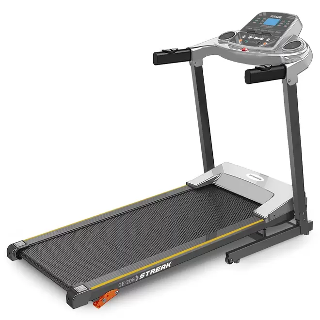 Cinta caminadora con motor 12 km/h (2.5 HPP) banda 40x100 cm, con inclinación. 110Kg