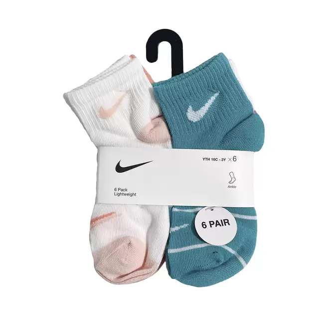 Medias Nike Ankle Sock Washe x6 Vd Bn Rs Niños