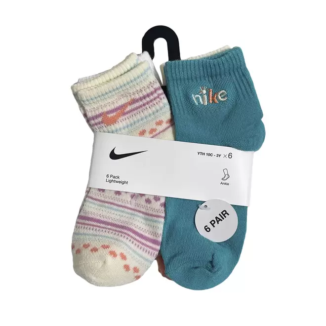 Medias Nike Sunny Swoosh x6 Cl Vt Nj Niños