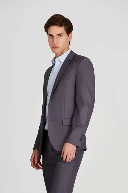 Traje SS100 liso ultra entallado gris