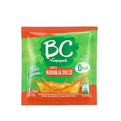 JUGO EN POLVO BC NARANJA DULCE SOBRE X 7 GR.