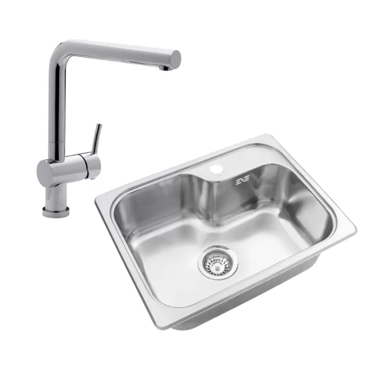 Pileta Johnson SI55A + Griferia Libby FV 411.04/39
