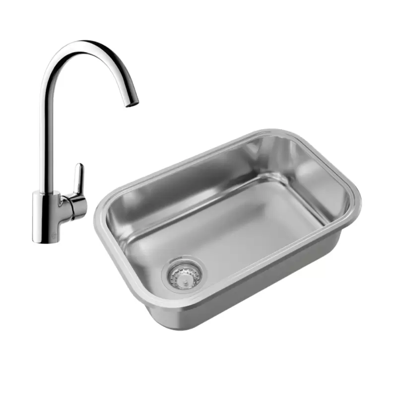 Pileta Johnson ZN52/18A + Griferia Puelo FV 411.04/B5