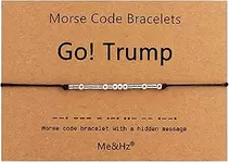 Morse Code Bracelets for Women Men Secret Message Mantra Wish Bracelet Adjustable Cord Friendship Inspiration Jewelry Encouragement Gift for Him Her