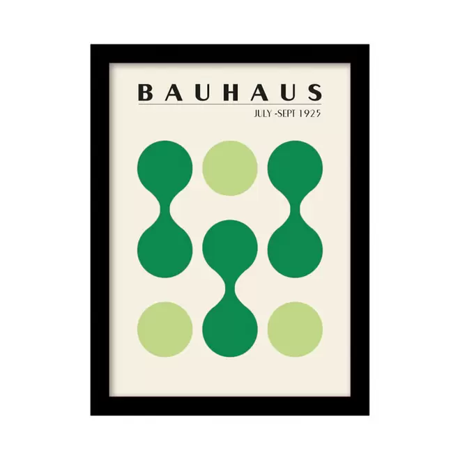 cuadro bauhaus verde 30x40cm