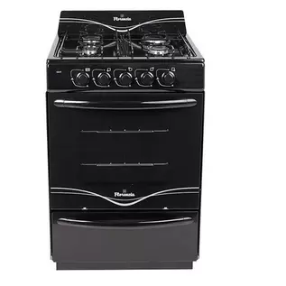 Cocina Florencia Recta 5517F a Gas con Puerta con Visor Color Negro