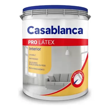 Casablanca Pro Interior pintura latex 10L acabado mate color blanco