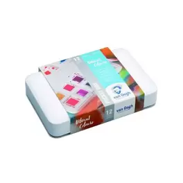 Set de acuarelas Van Gogh tonos vibrantes x12 Hp + pincel