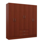 Placard 6 puertas 2 cajones Mosconi caoba