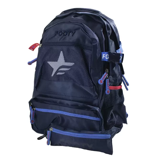 Mochila Colegial Footy 18 Big Con Cartuchera Az Niños