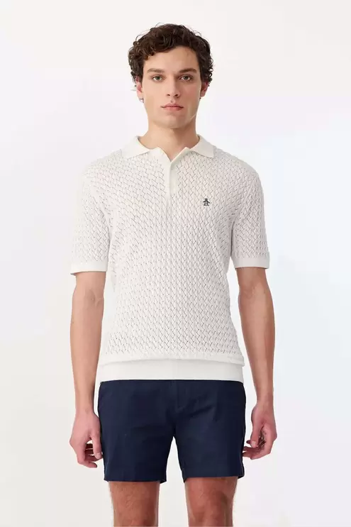 Ss Knitted Vertical Solid Polo
