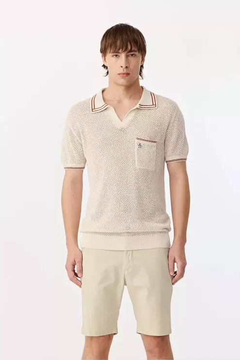 Ss Knitted W/Pkt Sweater Polo
