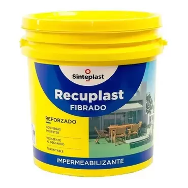 Recuplast Fibrado Techo/terraza Membrana Liquida X 10 kg Acabado Mate sedoso Color Verde cemento