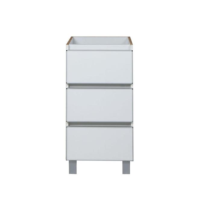Bajo Mesada Potenza 40X58X81.9 Cm Melamina 3 Cajones Blanco Ricchezze