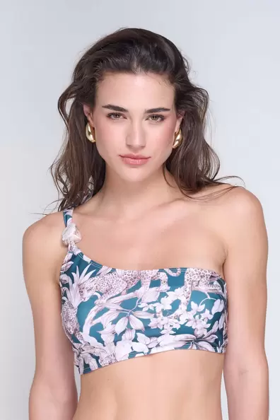 Bandeau Un Hombro Con Lazo y Piedra Jeddah